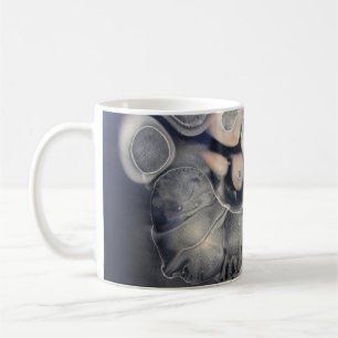 Grey and pink abstract artwork coffee mug