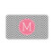 Grey and Pink Chevrons with Custom Monogram