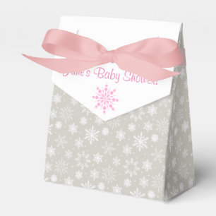 Grey and Pink Snowflake Favour Boxes