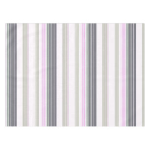 Grey and pink vertical stripes. tablecloth