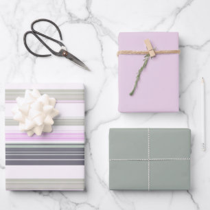 Grey and pink vertical stripes. wrapping paper she