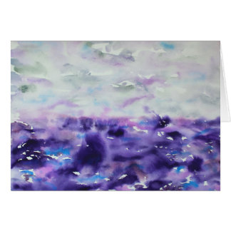 Grey And Purple Impressionist Watercolor Landscape