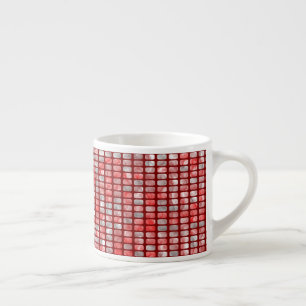 Grey and red blocks espresso cup