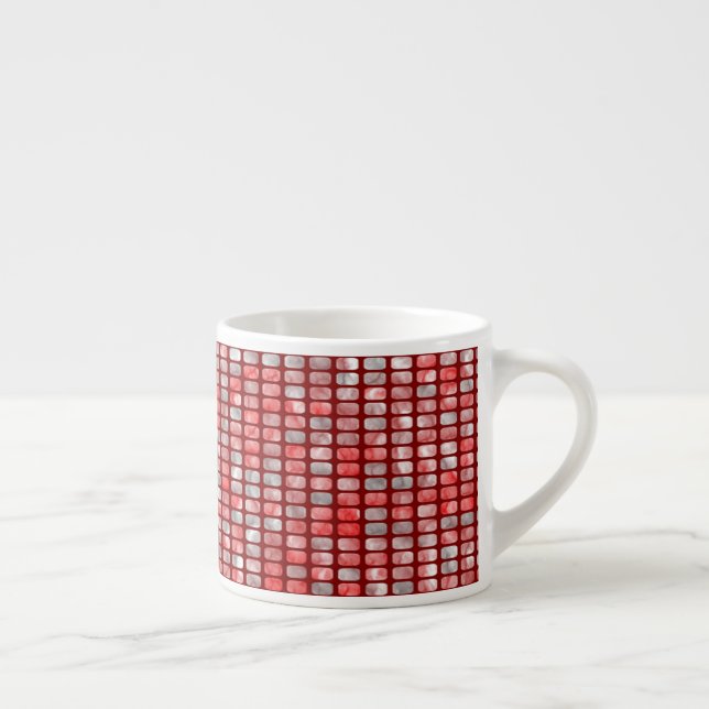 Grey and red blocks espresso cup (Right)