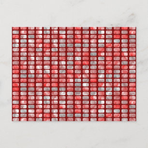 Grey and red blocks postcard