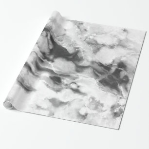Grey And Smooth Grey Marble Stone Wrapping Paper