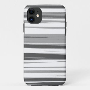 Grey and Snow Stripes Seamless Graphic Art iPhone 11 Case