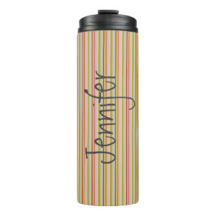 Grey and Stripe Travel Jug Thermal Tumbler