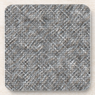 Grey and Tan Fabric Coaster
