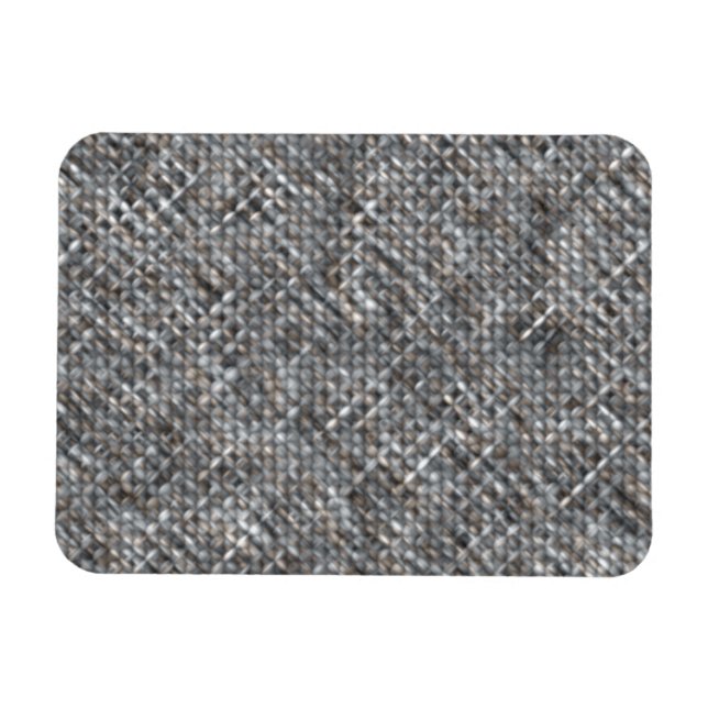 Grey and Tan Fabric Magnet (Horizontal)