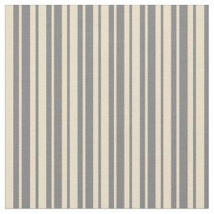 Grey and Tan Stripes Fabric