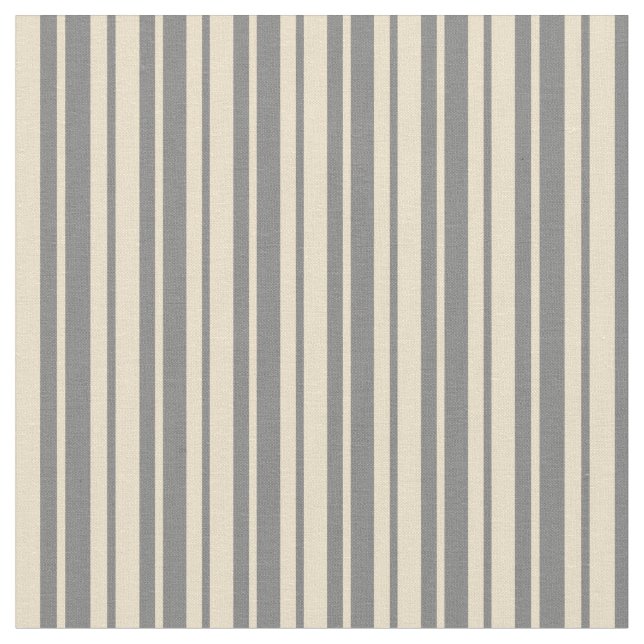 Grey and Tan Stripes Fabric (Close Up)