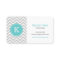 Grey and Turquoise Chevron Custom Monogram