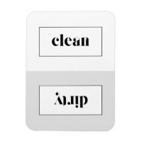 Grey and White Bold Stencil Typography Dishwasher