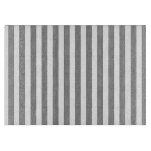 Grey and white candy stripes cutting board