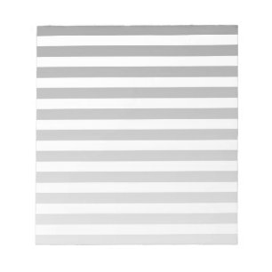 Grey and white candy stripes notepad
