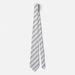 Grey and white candy stripes tie