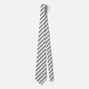 Grey and white candy stripes tie
