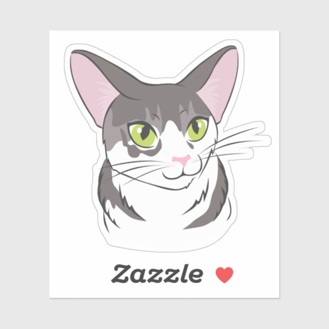 Grey and White Cat (Sheet)