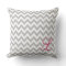Grey and White Chevron Monogram Nursery Pillow