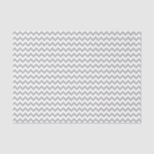Grey and white chevron pattern custom tissue paper