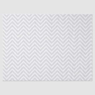Grey and White Chevron Tissue Paper