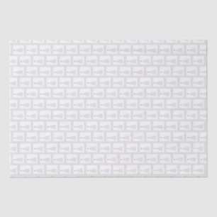 Grey and White Christmas Tree  Tissue Paper