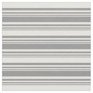 Grey and White Coloured Lines/Stripes Pattern Fabric