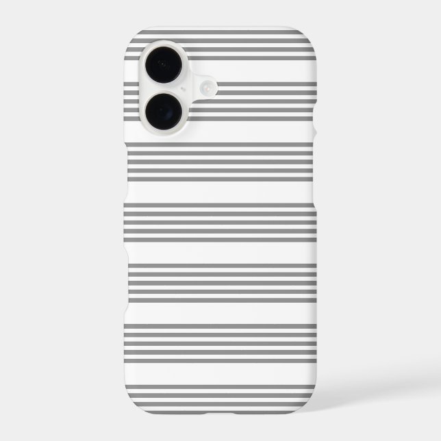 Grey and white five stripes pattern (Back)