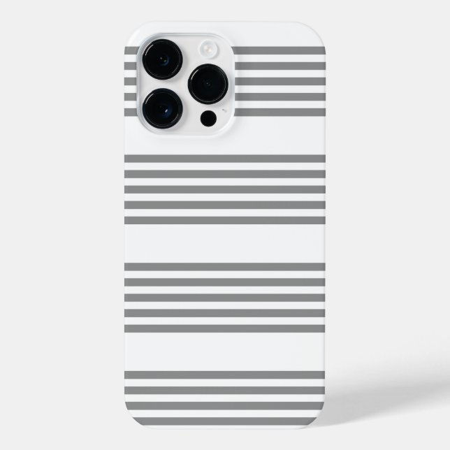Grey and white five stripes pattern iPhone case (Back)