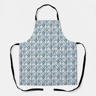 Grey and white floral pattern  grey apron