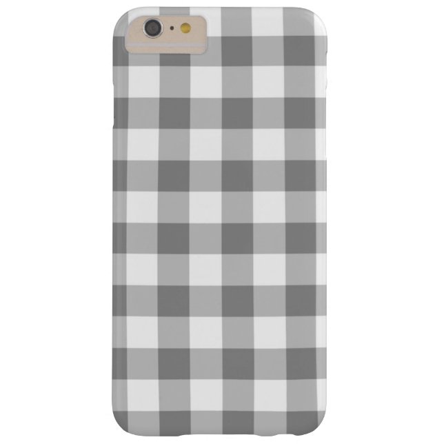 Grey And White Gingham Check Pattern Case-Mate iPhone Case (Back)