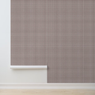 Grey and White Gingham checks Plaid Wallpaper