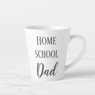 Grey and White Homeschool Dad Latte Mug