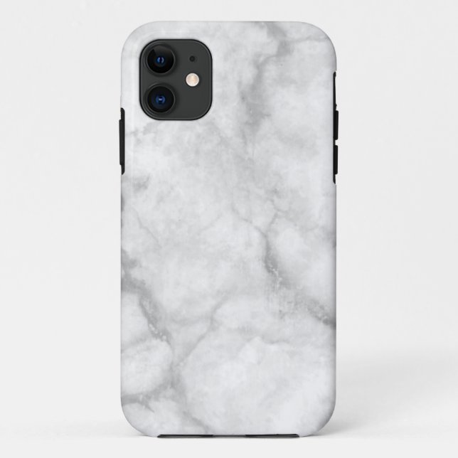Grey and White Marble Custom iPhone Case (Back)