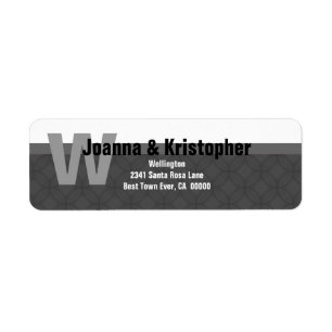 Grey and White Modern Custom Ver001 Address Label Return Address Label