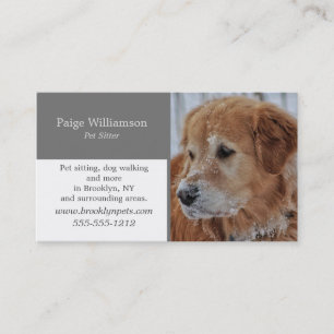 Grey and White Modern Photo Business Card