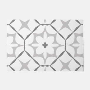 Grey and White Pattern Doormat