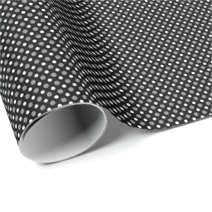 Grey and white polka Dots Wrapping Paper