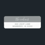 Grey and White Return Address Labels<br><div class="desc">Give your envelopes an elegant touch and make addressing your cards a breeze with these address labels. These coordinate beautifully with Parcel Studio's Shalom Star Hanukkah holiday card collection. Colour is customisable.</div>