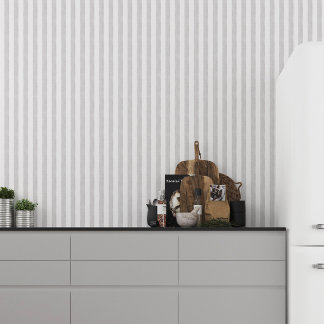 Grey And White Stripe Minimalist Scandi Farmhouse Wallpaper