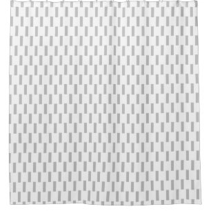 Grey and White stripe Shower Curtain