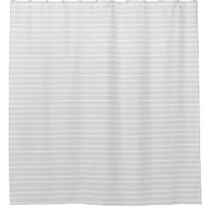 Grey and White stripe Shower Curtain
