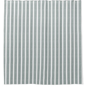 Grey and white Striped Elegant Neutral Stripes Shower Curtain