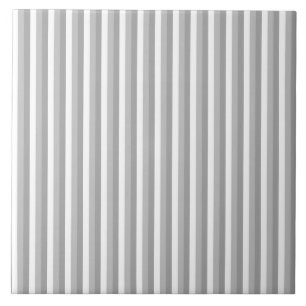 Grey and white stripes. Pattern. Ceramic Tile