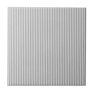 Grey and White Stripes Tile