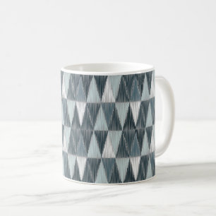 Grey and white textured triangles. coffee mug