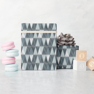 Grey and white textured triangles. wrapping paper