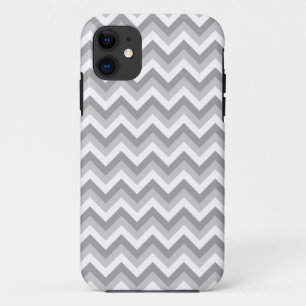 Grey and White Zigzag Pattern. iPhone 11 Case