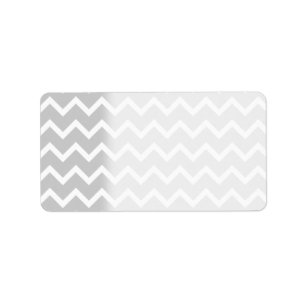 Grey and White Zigzag Stripes. Label
